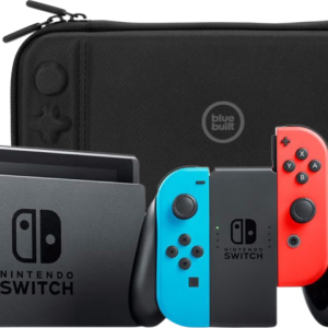 Nintendo Switch Rood/Blauw + BlueBuilt Beschermhoes bestellen?