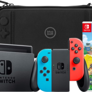 Nintendo Switch Rood/Blauw + Animal Crossing New Horizons + BlueBuilt Beschermhoes bestellen?