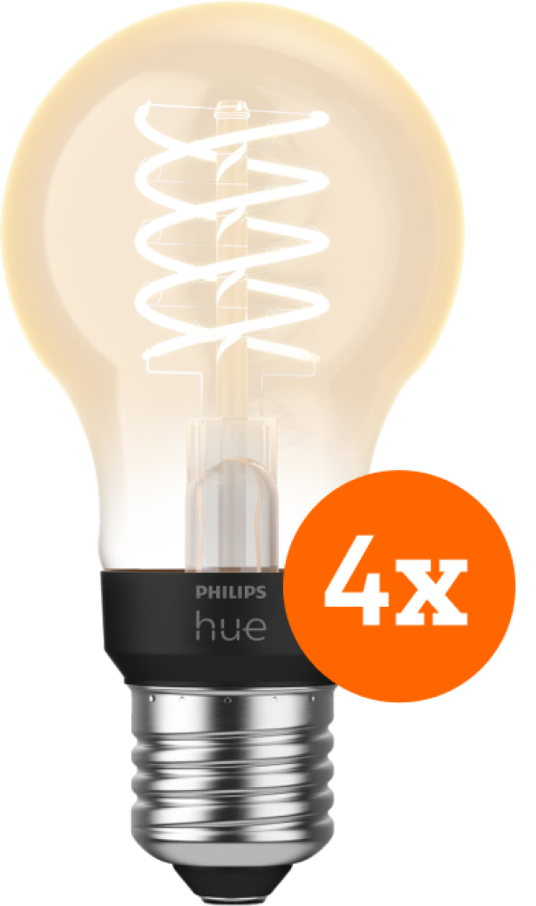 Philips Hue Filamentlamp White Standaard E27 - 2023 - 4-pack bestellen?
