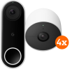 Google Nest Doorbell Wired + Google Nest Cam 4-pack bestellen?