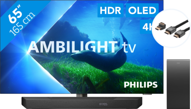 Philips 65OLED808 - Ambilight (2023) + Soundbar + Hdmi kabel bestellen?