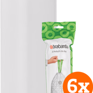 Brabantia Touch Bin 30 Liter White + Vuilniszakken (120 stuks) bestellen?