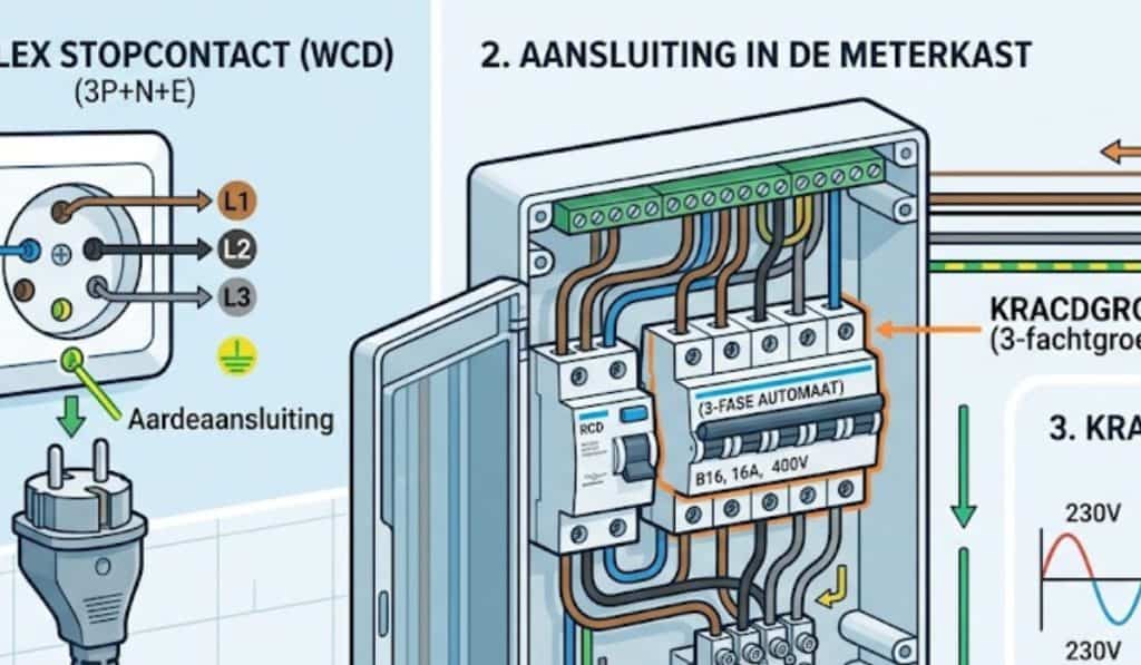 Perilex aansluiting meterkast